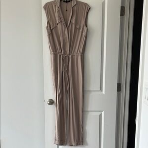 Elegant Tan Sleeveless Jumpsuit
